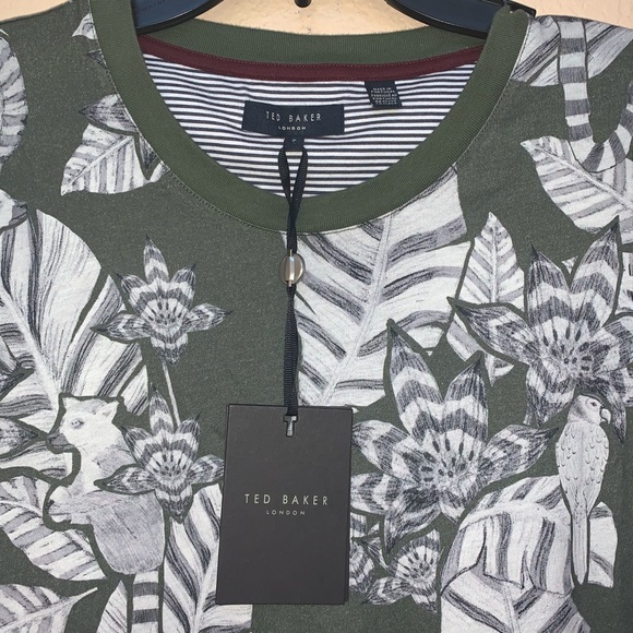 Ted Baker BULSEYE Khaki Green T Shirt 3XL NWT - Picture 5 of 13